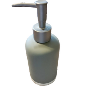 Ceramic Gray and White Soap Dispenser